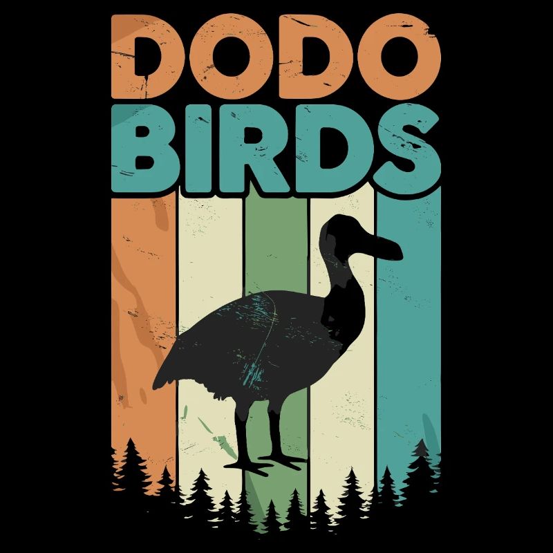Dodo Birds Retro Vintage Extinct Bird