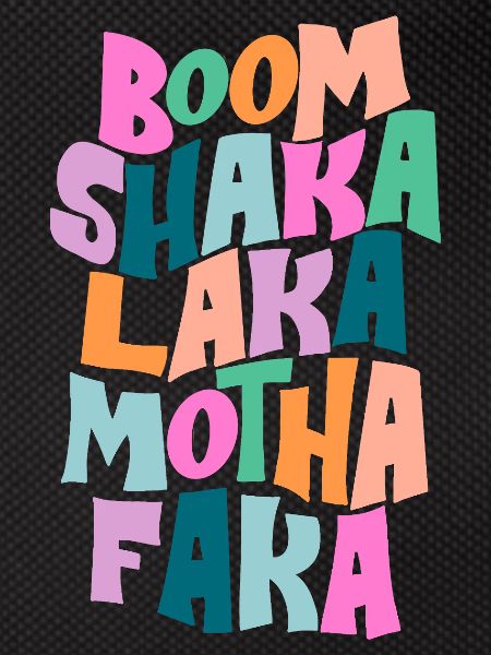 Fette Farbburst-Typografie