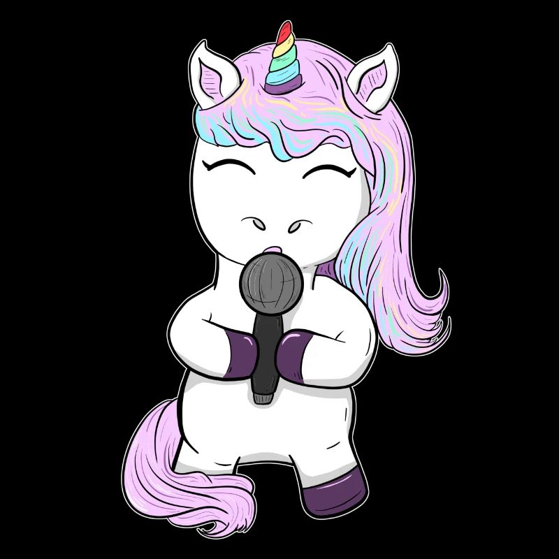 beautiful singing unicorn singer singing musicians