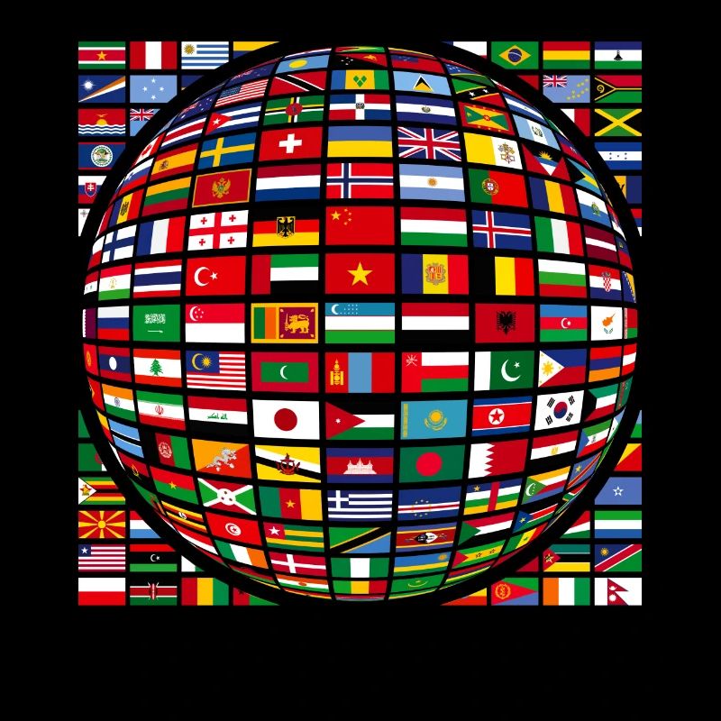 nice peace all flags "against racism"