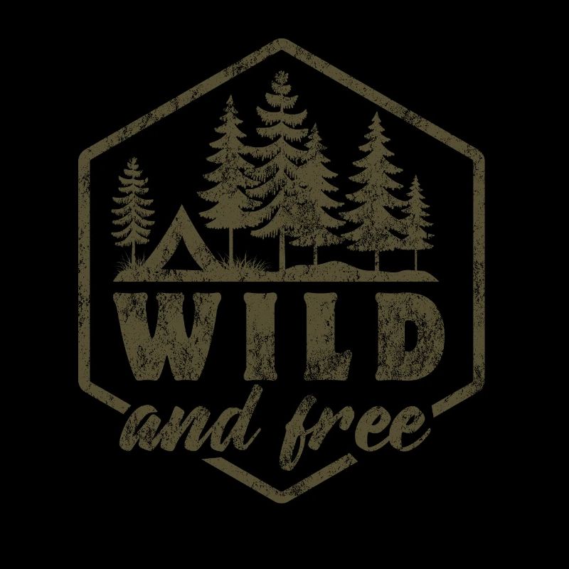 Wild & Free - Tent - Camping - Slogan