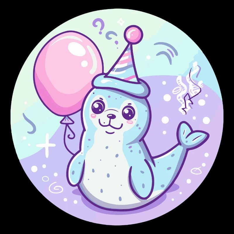 Bande dessinée d’anniversaire d’animal de phoque