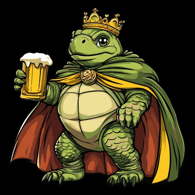 Schildkröte Bier Lustig