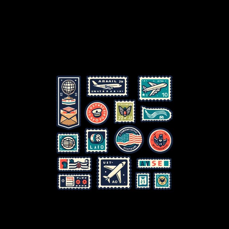 Timbres-poste d’époque Collectionneur de papa