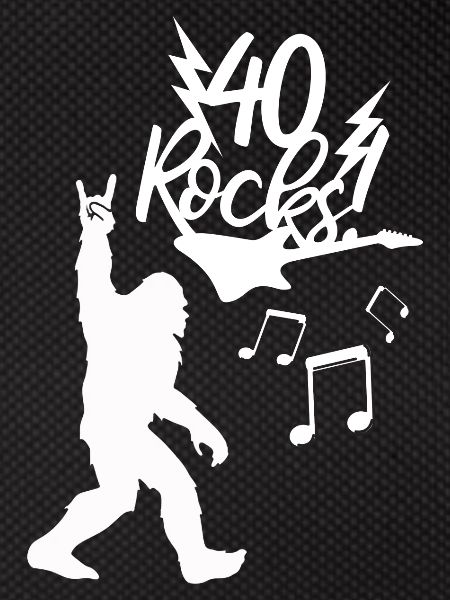 40e verjaardag Rock muziek Bigfoot Rock Hand Symbool