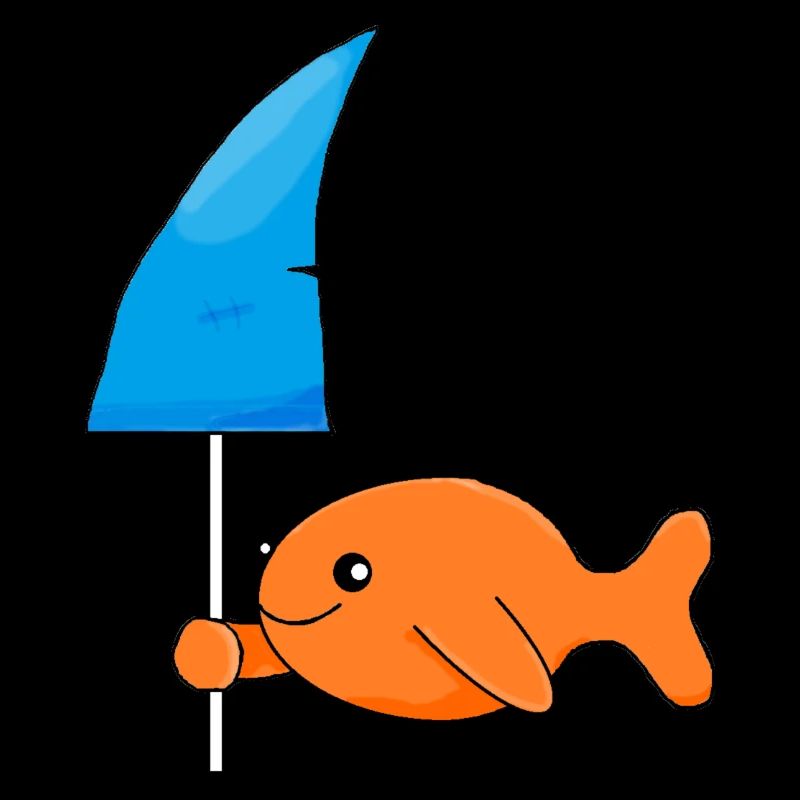 Poisson rouge à nageoire