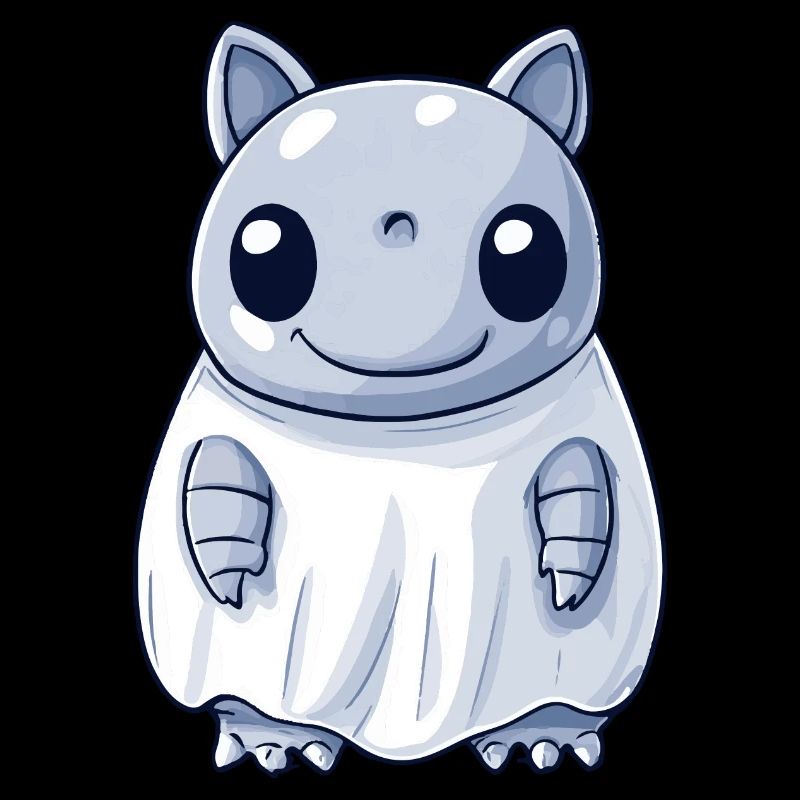 Armadillo Halloween Comic Ghost