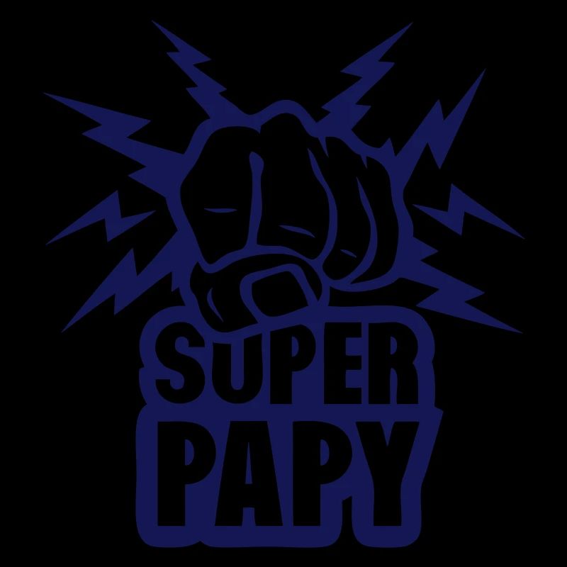 super papy poing fermer force eclair