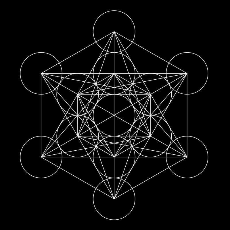 Metatron's Cube White