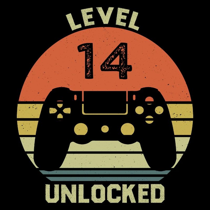 Level 14 Unlocked 14 Years Anniversary Gift
