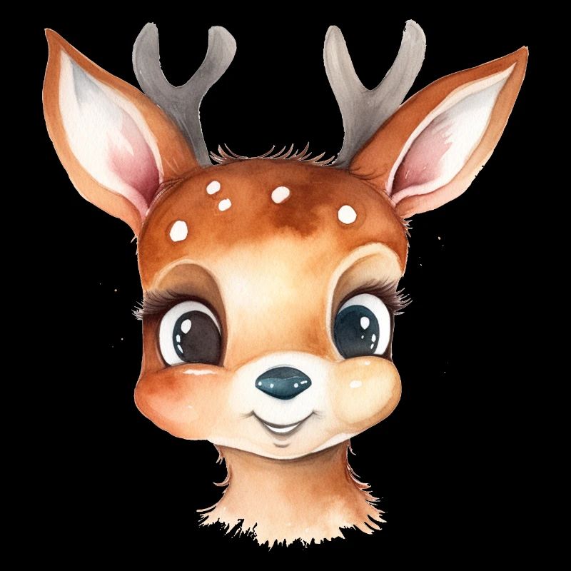 Deer Watercolor Drawing