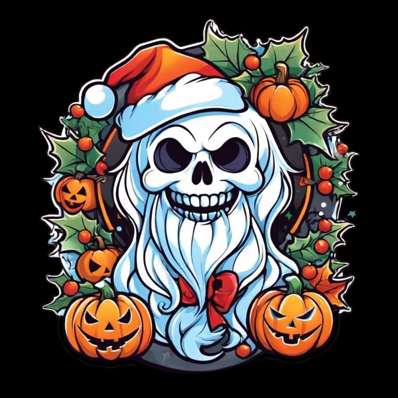 Christmas & Halloween - Skeleton & Pumpkin