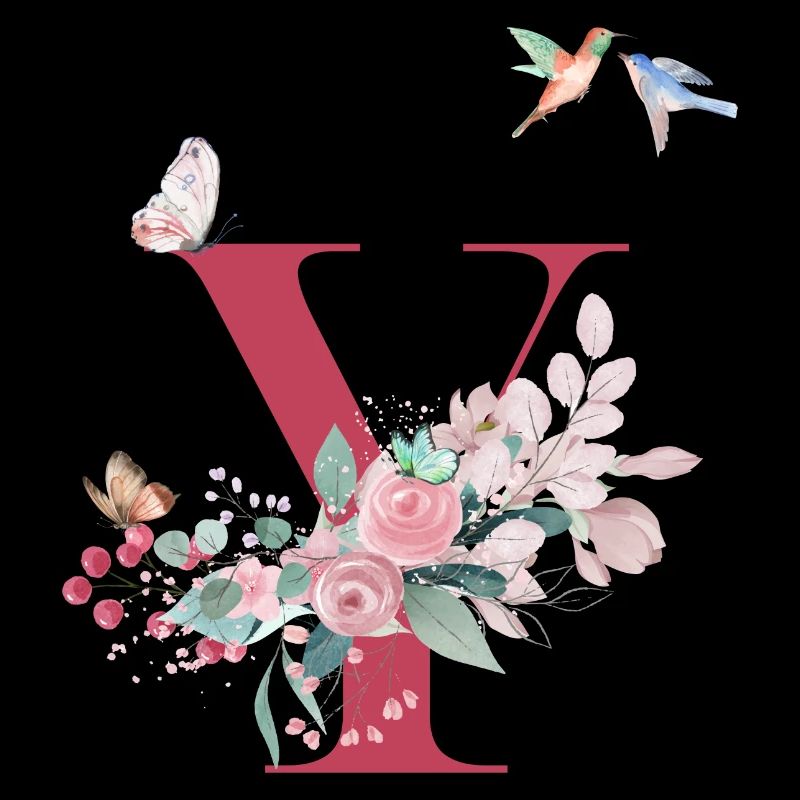 Letter y floral - gift idea