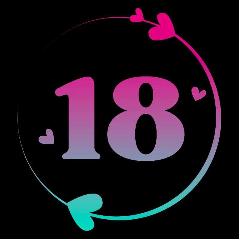18. Geburtstag Bunter Herzkreis