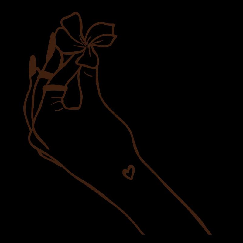 Main avec fleur
