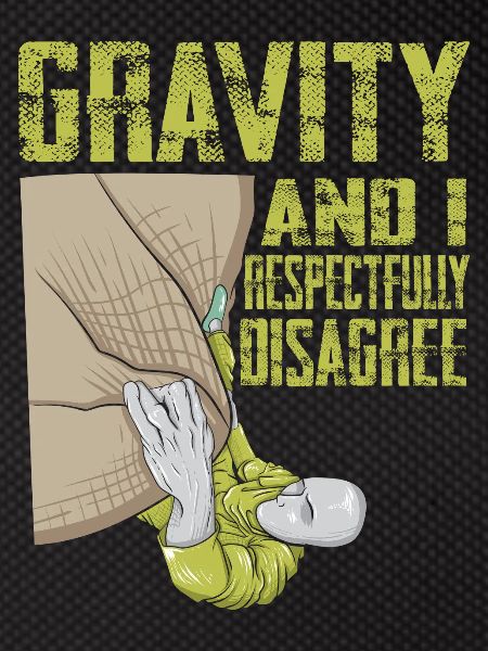 Funny Climber Rock Climbing Gravity