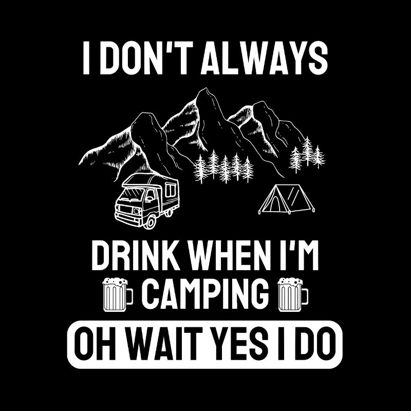 Camper Lustiges Geschenk Bier Trinken Camping
