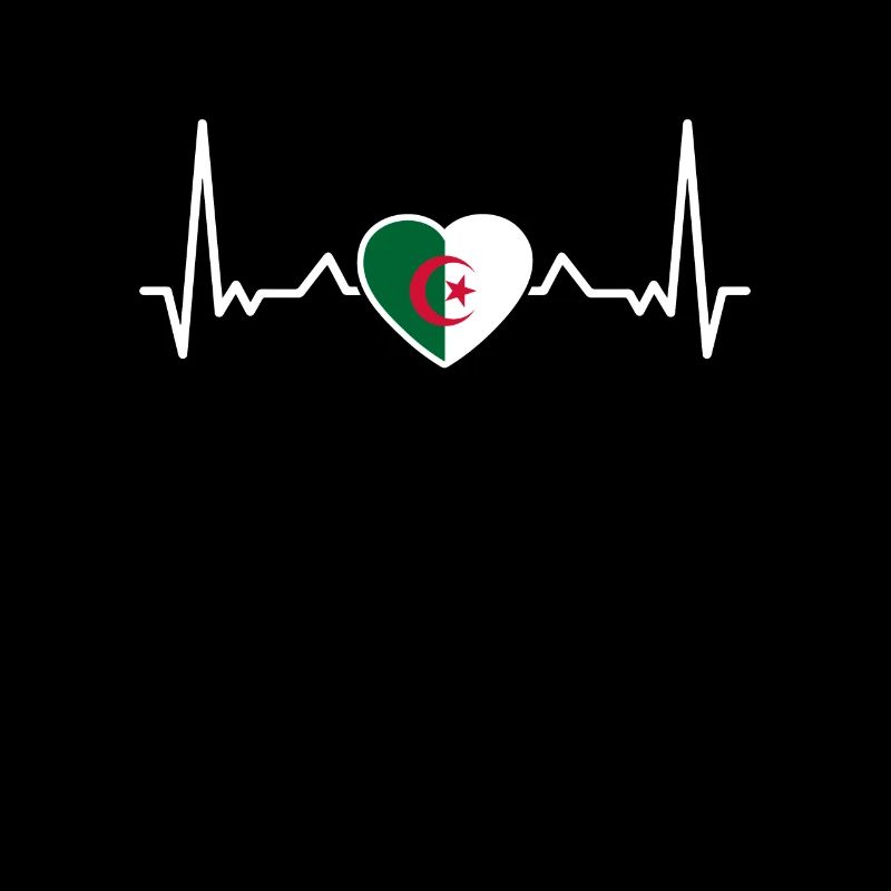 Algérie Heartbeat Drapeau algérien Algériens