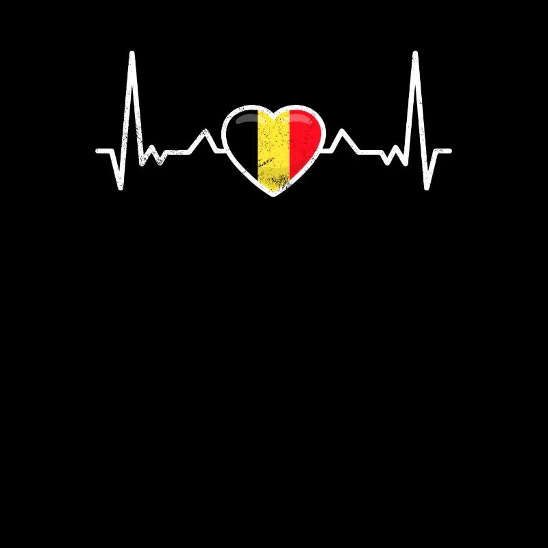 Belgium heartbeat Belgian flag Belgian