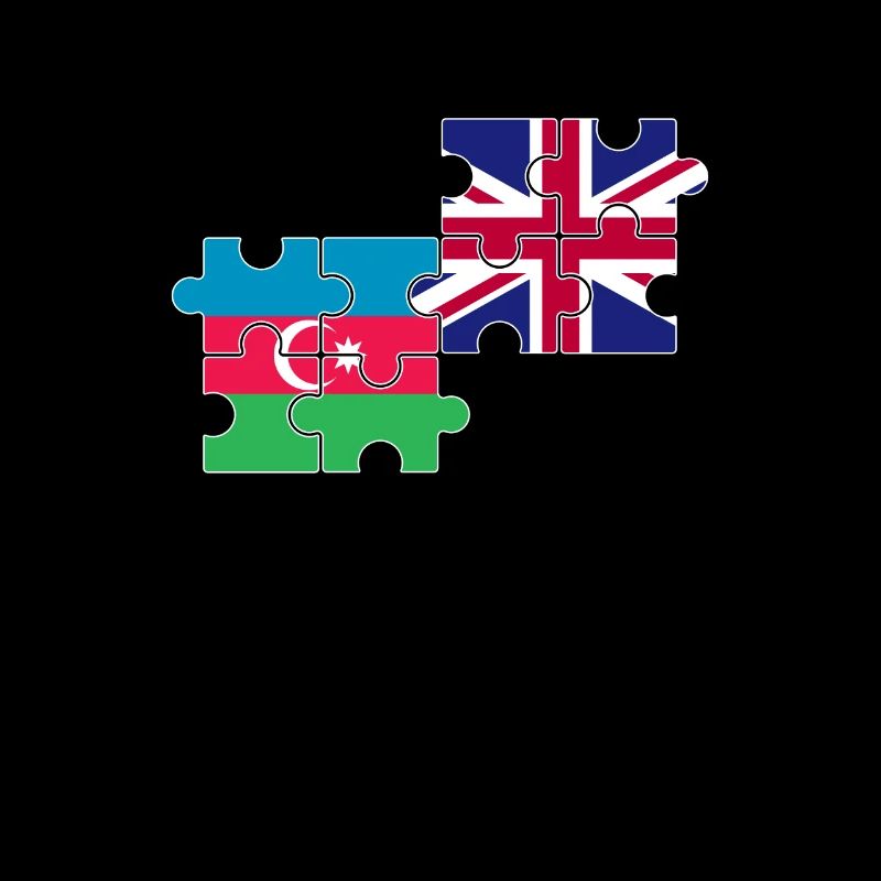 Aserbaidschan UK Flagge Aserbaidschanisch