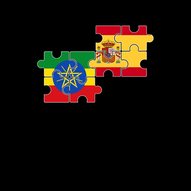 Ethiopie Espagne Drapeau Ethiopien