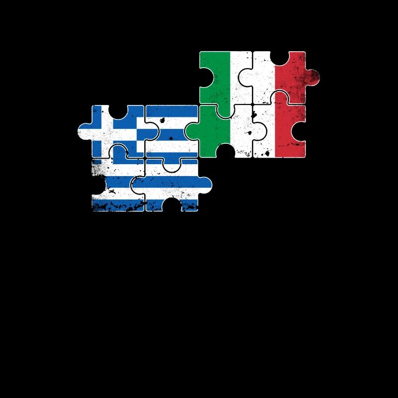 Grèce Italie Vintage Drapeau Grec