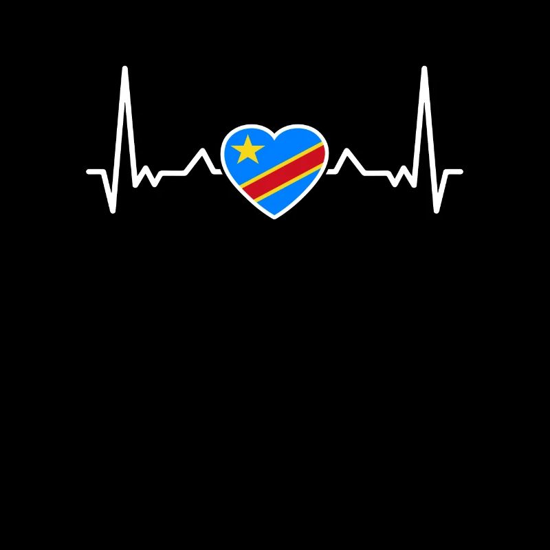 DR Congo heartbeat Congolese flag Congolese
