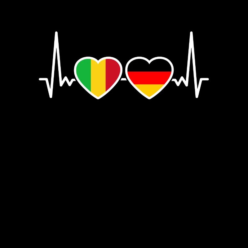 Mali Germany Heartbeat Flag German Malians