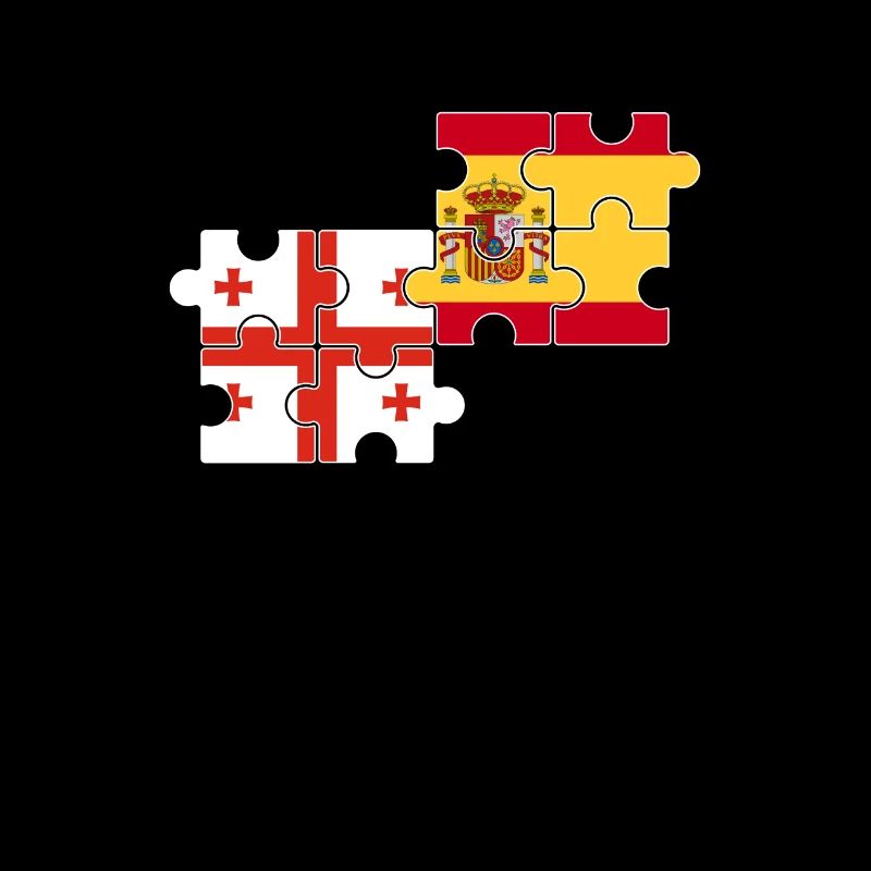 Georgien Spanien Flagge Spanisch Georgier