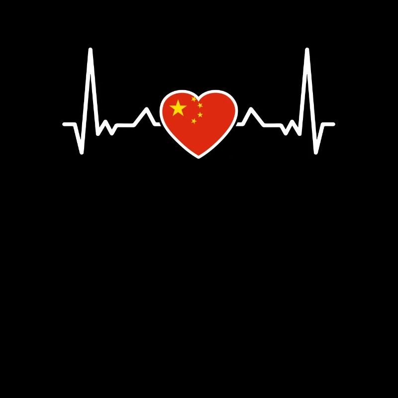 Chine Heartbeat Drapeau chinois Chinois