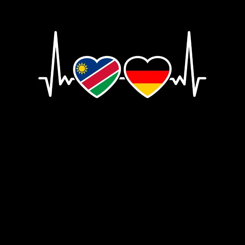 Namibia Germany Heartbeat Flag Namibians