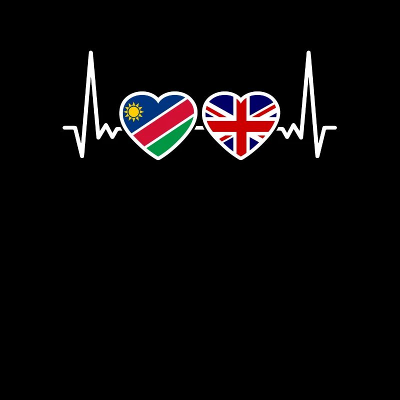 Namibia UK Heartbeat Flag British Namibian