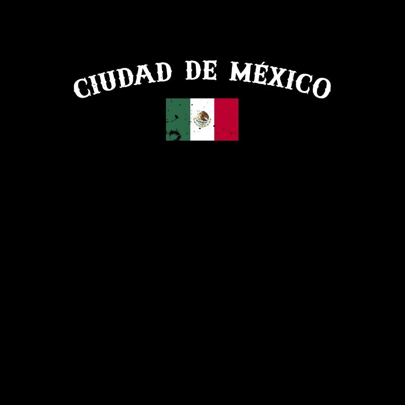 Ciudad De México Vintage Mexique Drapeau Mexicain