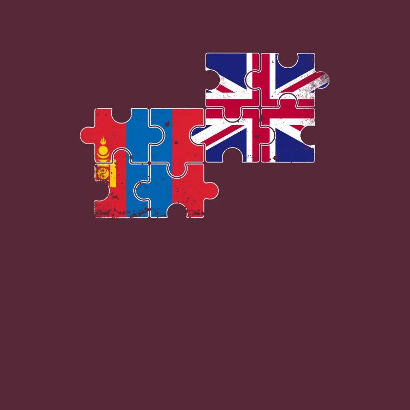 Mongolie Royaume-Uni Vintage Flag Brit Mongol