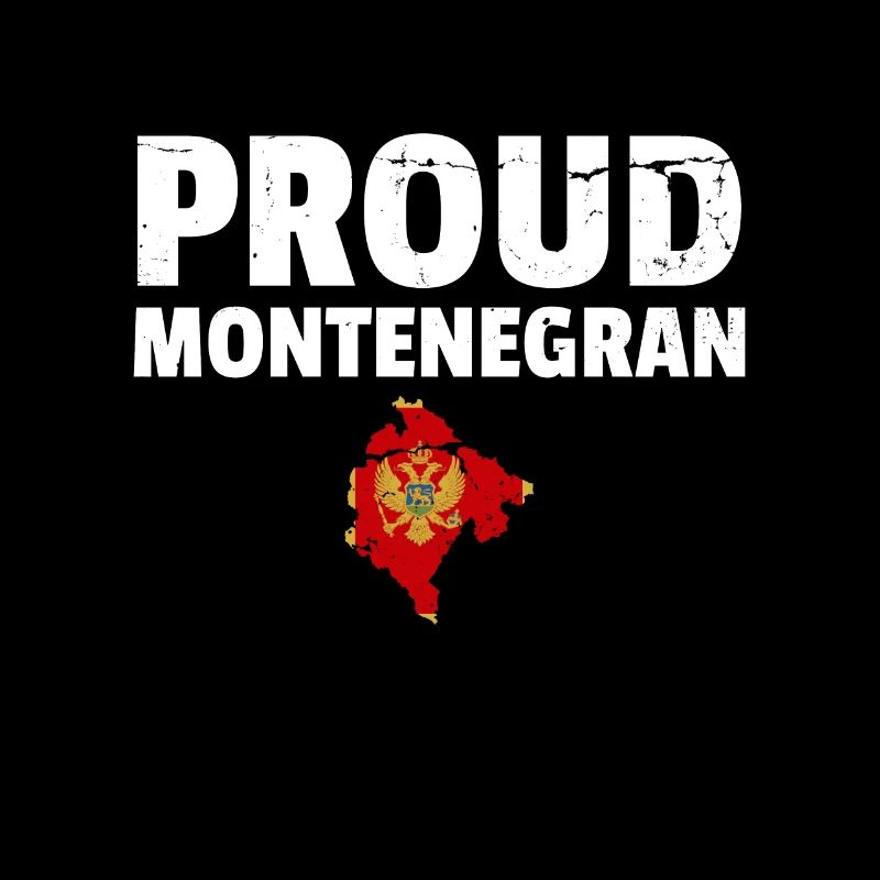 Fier Monténégro Carte Vintage Drapeau du Monténégro