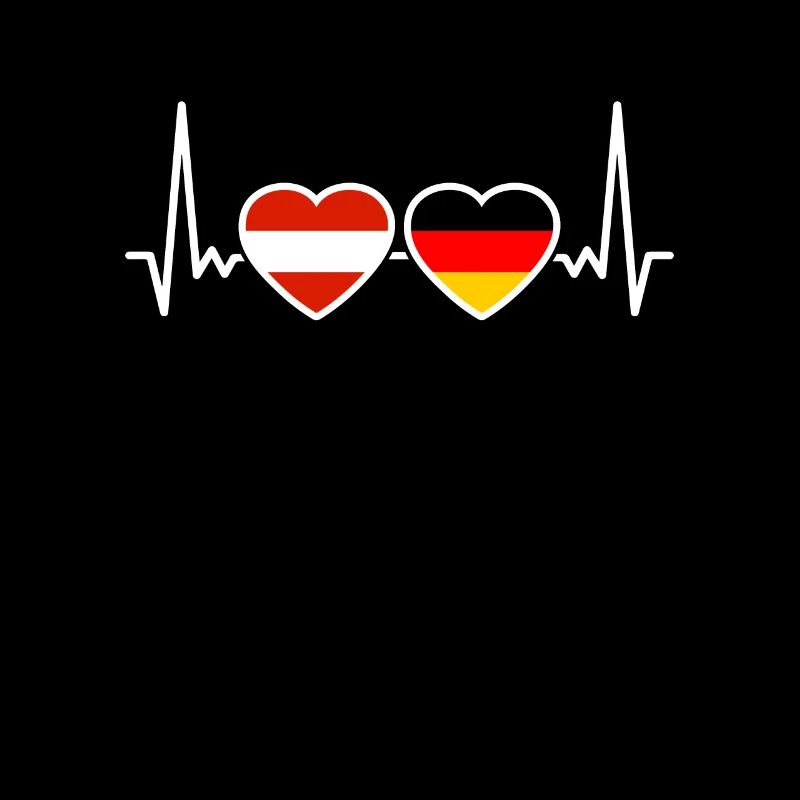 Austria Germany Heartbeat Flag