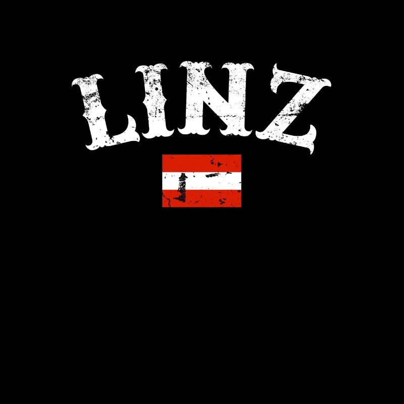 Linz Autriche Vintage drapeau de l’Autriche