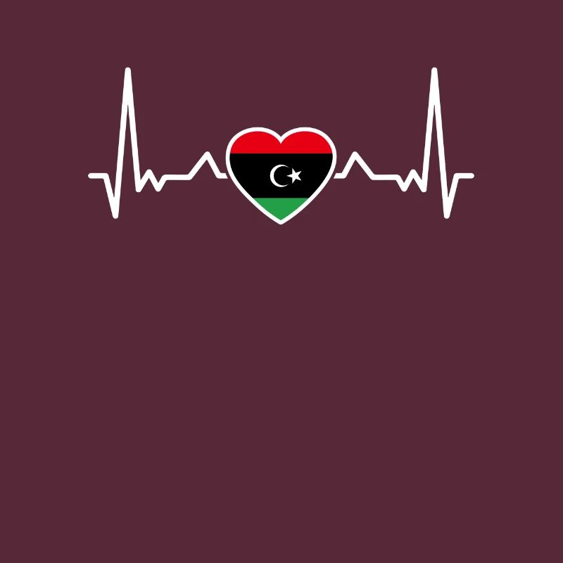 Libye Heartbeat Drapeau libyen Libyen