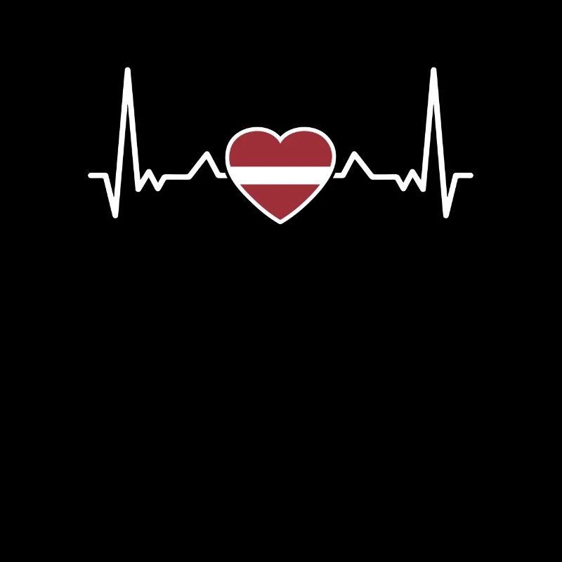 Lettonie Heartbeat Drapeau letton Letton