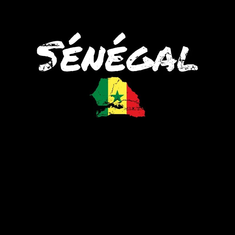 Sénégal Vintage Sénégal Carte Drapeau