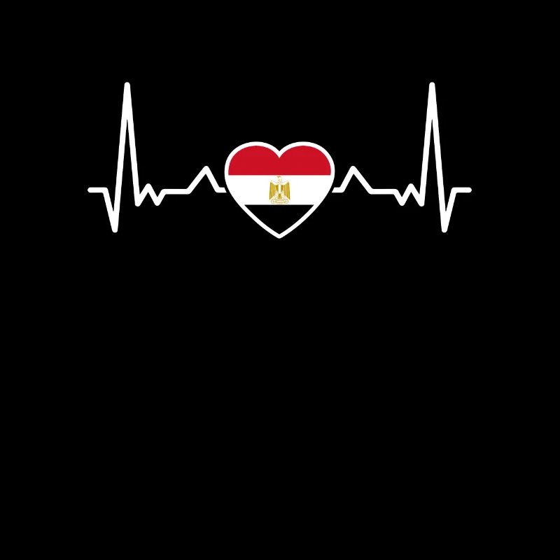Egypte Heartbeat Drapeau égyptien Egyptien