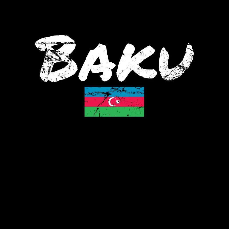 Bakou Vintage Azerbaïdjan Drapeau de l’Azerbaïdjan
