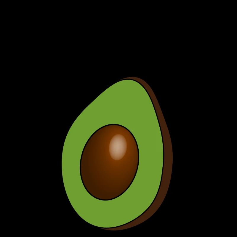Avocado mit Überschrift