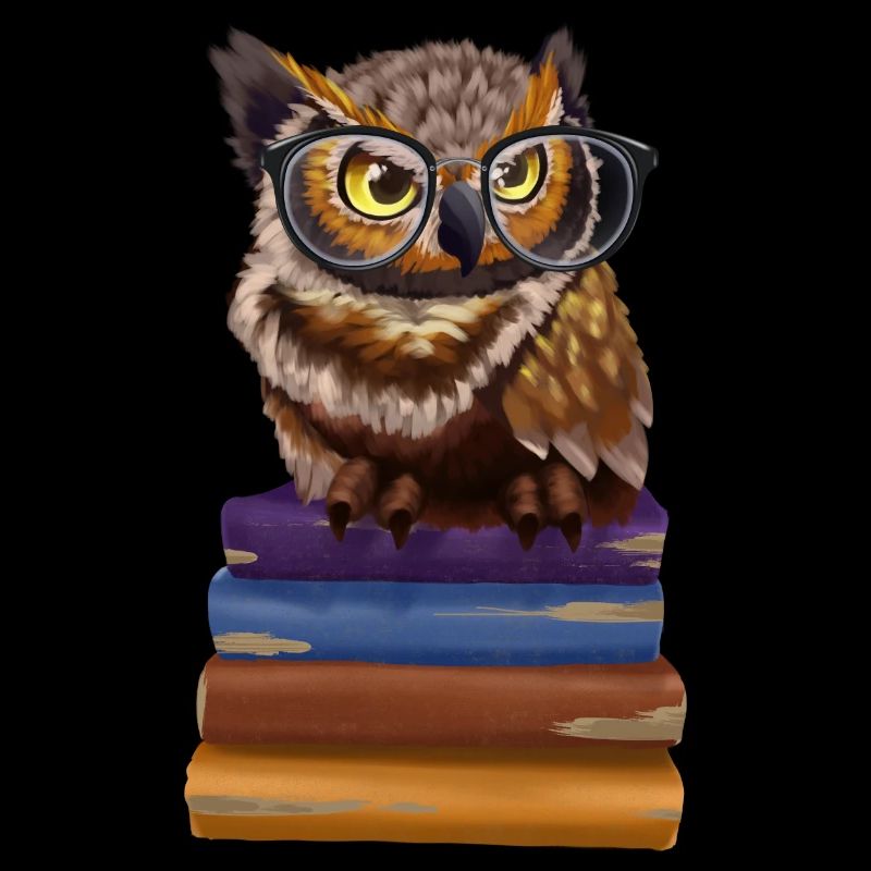 Eule Buch Lesen Lesefan Lesefreunde Witziges Eulen