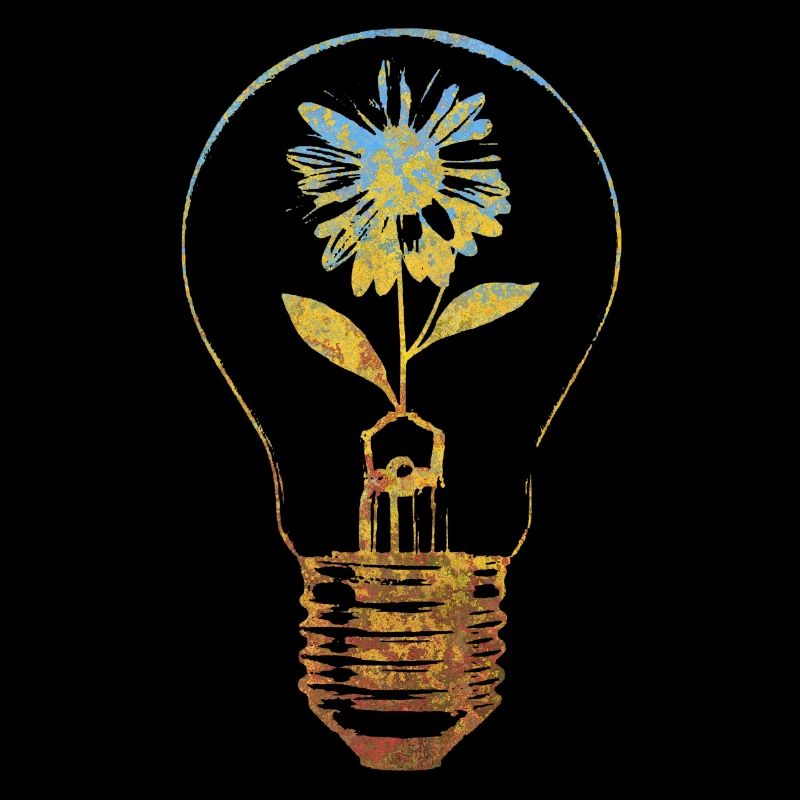 lampe et fleur