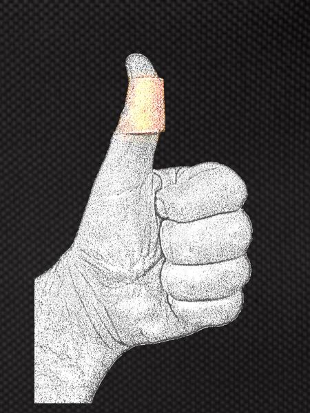 Hand mit Pflaster