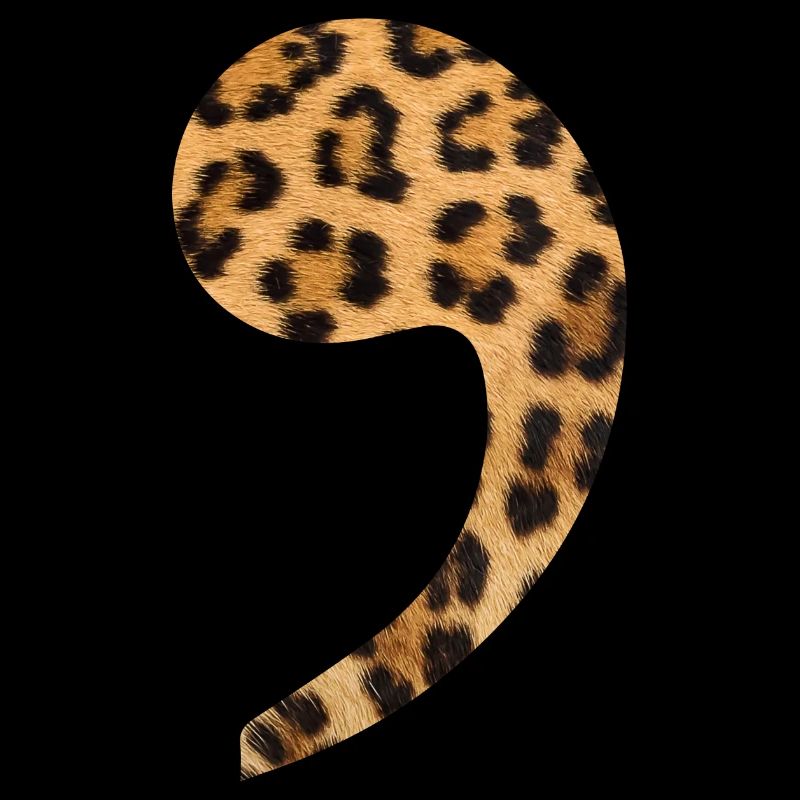 leopard comma trend gift idea punctuation