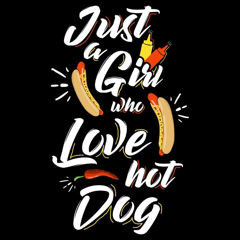 Nur ein Mädchen, das Hot Dog liebt