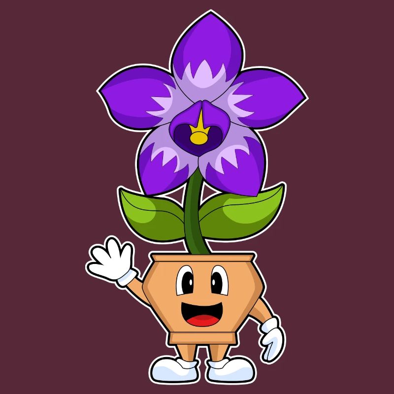 Fleurs d’orchidées en pot de fleurs