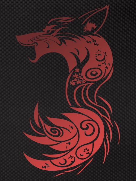 Red Tribal Fantasy Fox